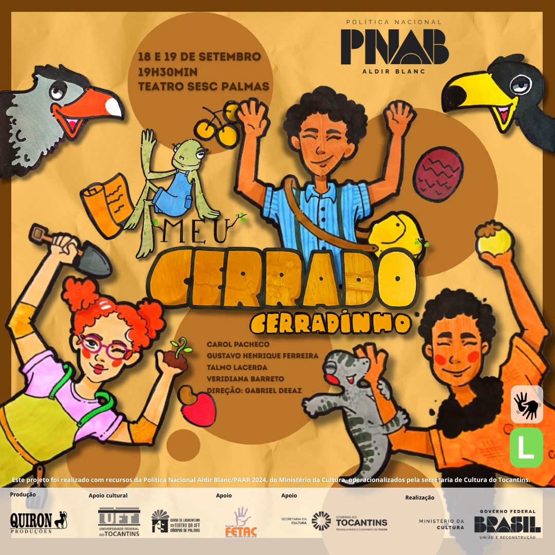 Espetáculo infantil “Meu Cerrado, Cerradinho” estreia em Palmas com teatro, música e conscientização ambiental