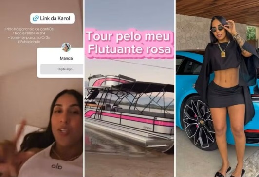 Influencer foi presa pela Polícia Civil suspeita de ganhos ilícitos com jogos de azar — Foto: Reprodução Instagram Karol Digital/Arte g1