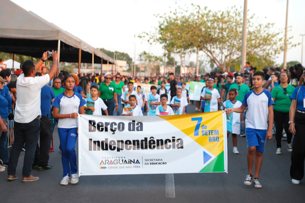  A leitura e o civismo são trabalhados periodicamente em todas as unidades da rede municipal de ensino de Araguaína. Na semana que antecedeu o desfile, as ações foram intensificadas e os alunos prepararam apresentações especiais - Foto: Marcos Filho/Secom Araguaína