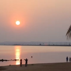 Por do sol na Praia da Graciosa, em Palmas &mdash; Foto: Djavan Barbosa/Jornal do Tocantins