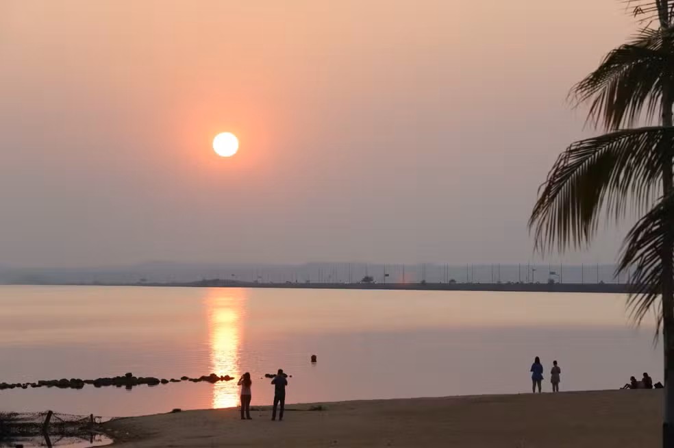 Por do sol na Praia da Graciosa, em Palmas — Foto: Djavan Barbosa/Jornal do Tocantins