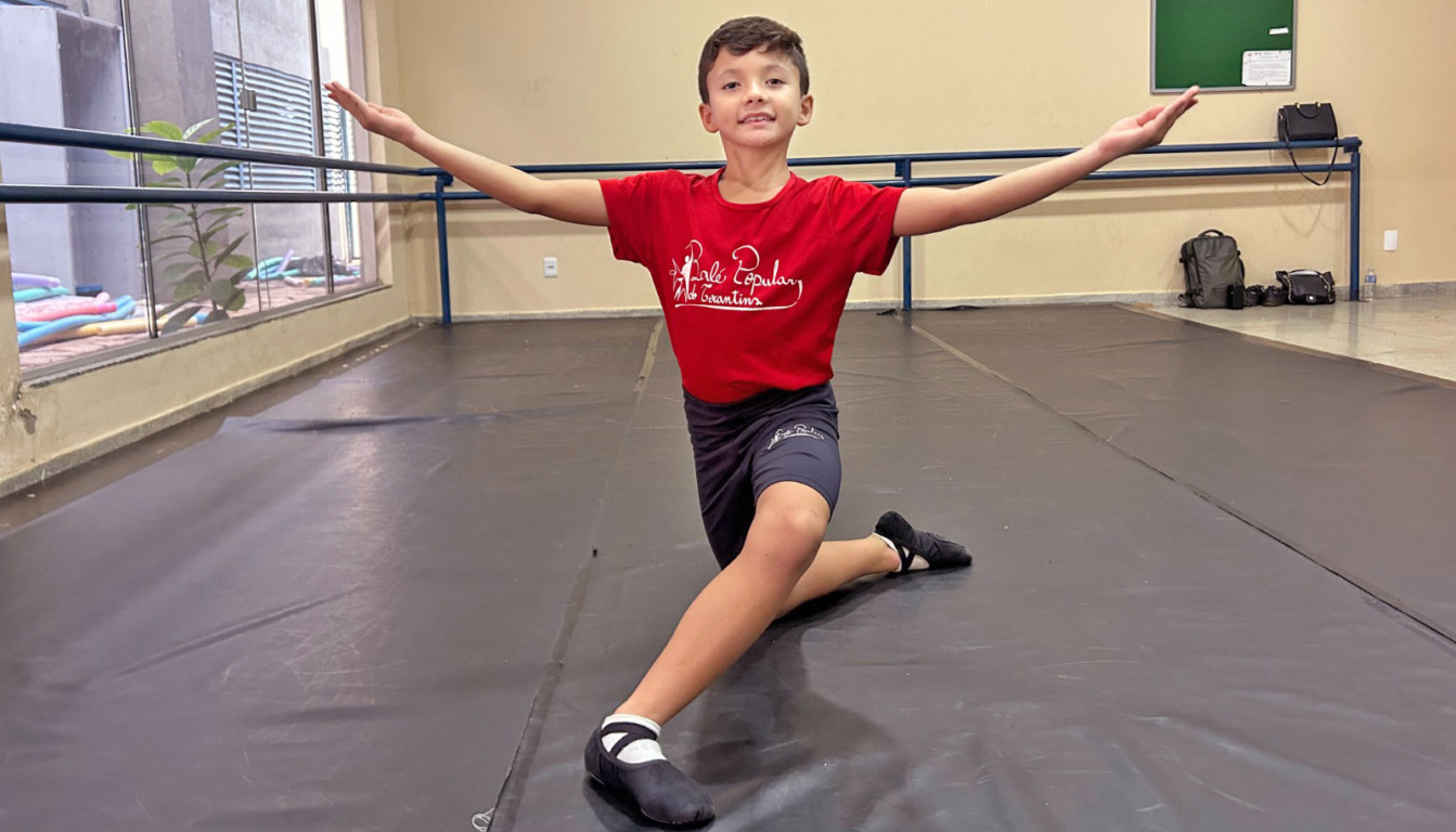 Benjamim Amorim dança desde os 3 anos e sonha em ser bailarino profissional - Foto: Ítalo Albert/Governo do Tocantins Benjamim Amorim dança desde os 3 anos e sonha em ser bailarino profissional - Foto: Ítalo Albert/Governo do Tocantins