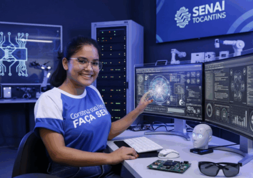SENAI Tocantins abre matrículas para cursos em Inteligência Artificial; setor cresce 97% e promete alta demanda
