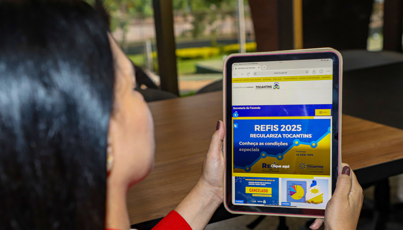 Contribuintes têm até 30 de outubro para renegociar dívidas com descontos e condições especiais de parcelamento - Foto: Esequias Araújo/Governo do Tocantins