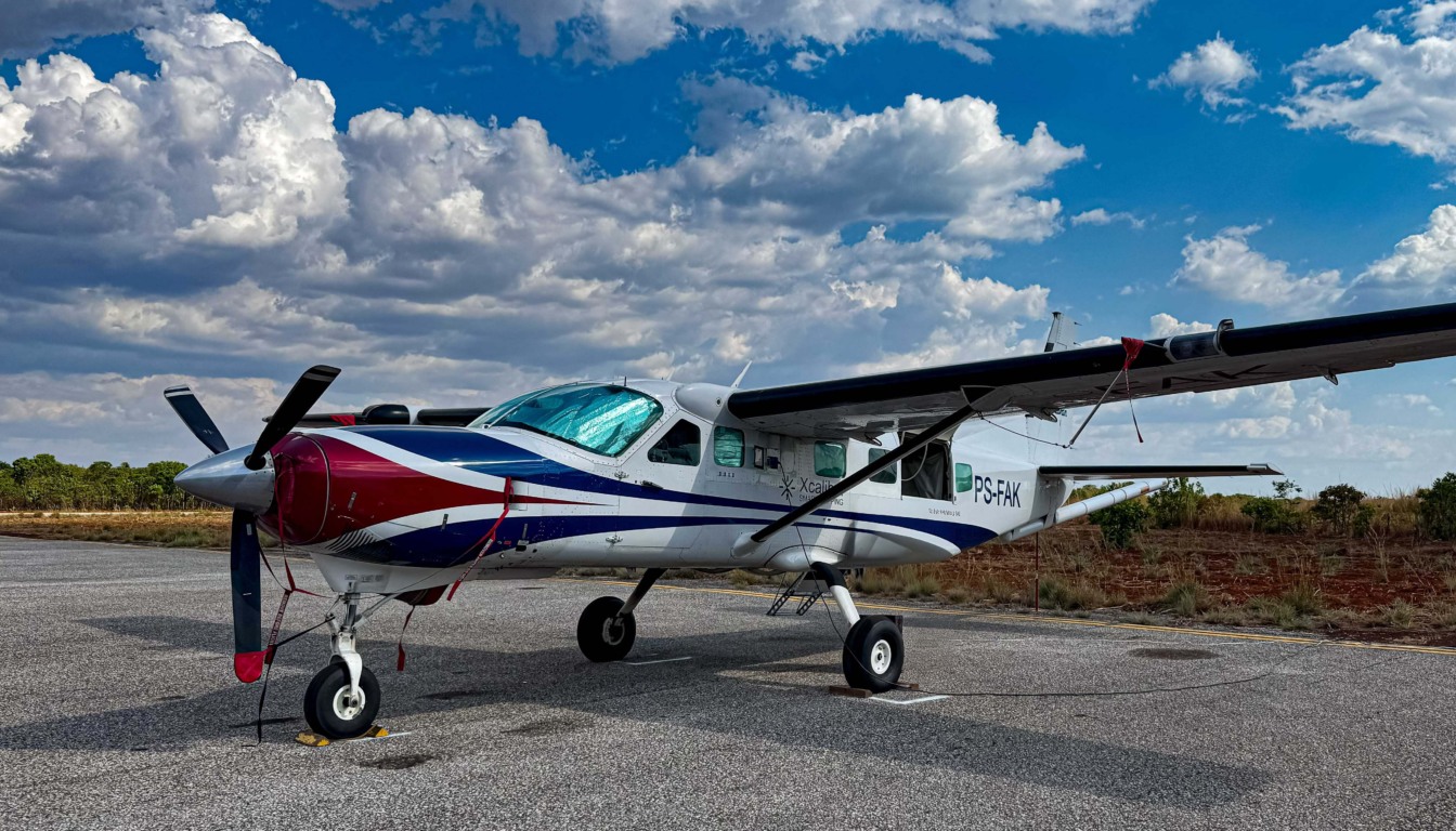 Aeronave equipada no aeroporto de Porto Nacional, onde foi montada a base de voos para o trabalho na região sudeste do estado - Julia Carretero/Governo do Tocantins Aeronave equipada no aeroporto de Porto Nacional, onde foi montada a base de voos para o trabalho na região sudeste do estado - Julia Carretero/Governo do Tocantins