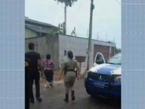 Polícia Militar atendeu ocorrência em Luzimangues — Foto: Reprodução/TV Anhanguera