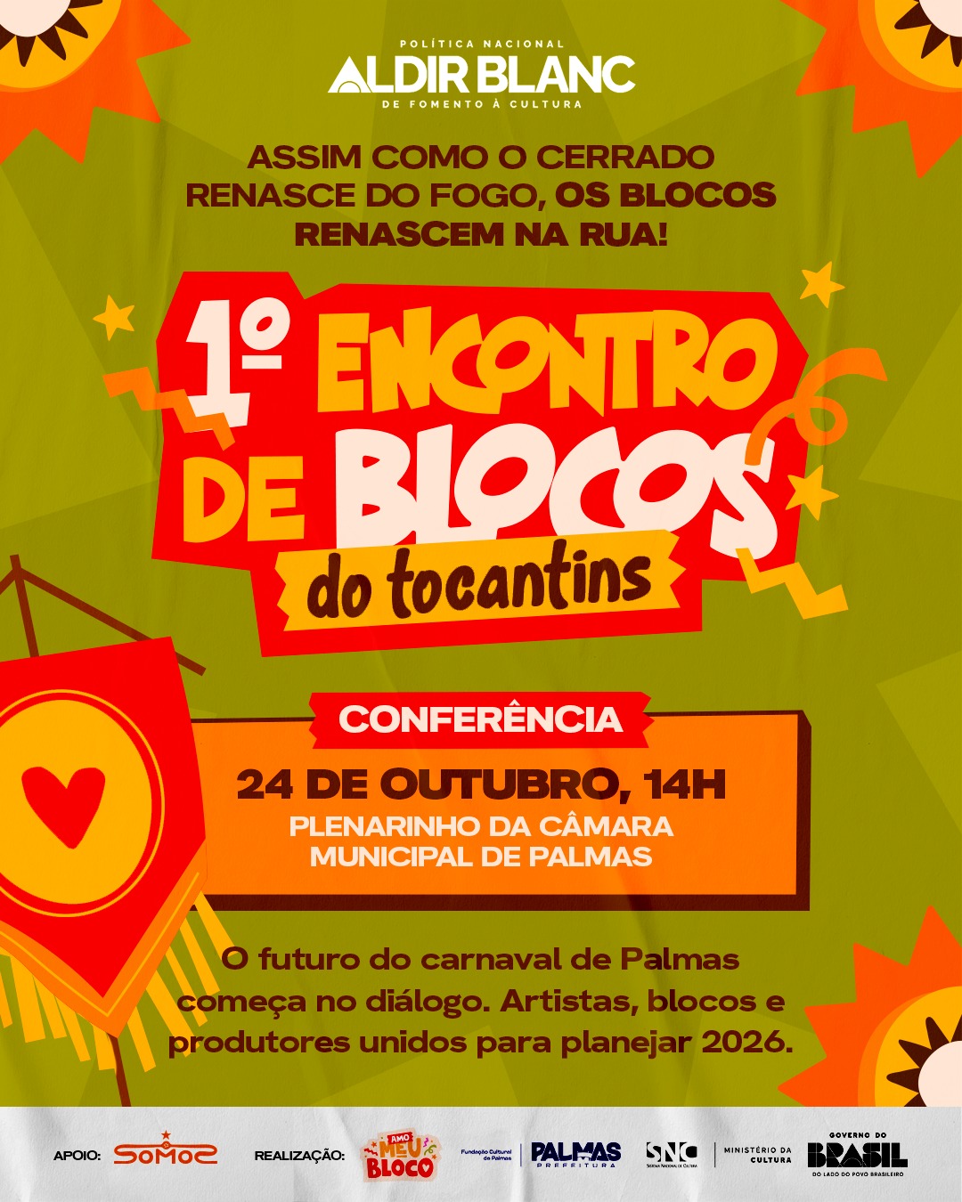 1º Encontro de Blocos reúne coletivos para discutir o futuro do carnaval de rua em Palmas 1º Encontro de Blocos reúne coletivos para discutir o futuro do carnaval de rua em Palmas