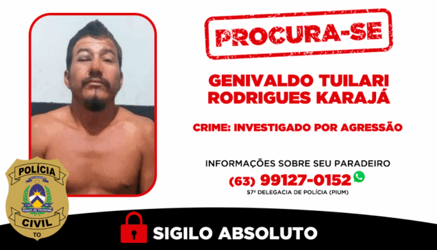 Informações podem ser repassadas anonimamente pelo telefone (63) 9127-0152. O sigilo é garantido - Foto: Divulgação SSP/TO