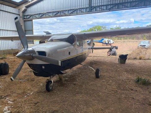 Avião apreendido durante operação Operação Sol da Justiça em Arraias - Foto: Polícia Federal