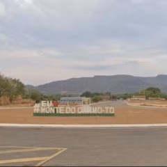 Entrada da cidade de Monte do Carmo, no interior do Tocantins &mdash; Foto: Reprodu&ccedil;&atilde;o/Google Street View