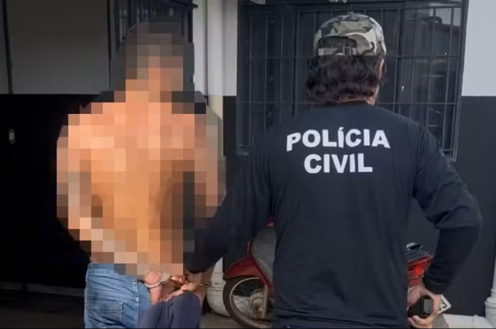Suspeito de enviar valores irrisórios via PIX para escrever ameaças para a ex-namorada foi preso - Divulgação PCTO