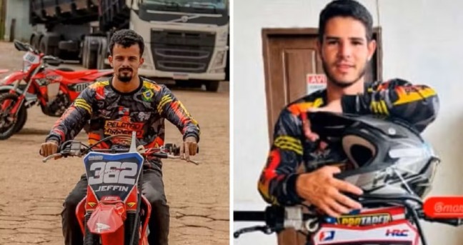 Marcos Vinícius e Jefferson de Oliveira retornavam de um passeio de trilha quando morreram — Foto: Velocross dos amigos/ Arquivo Pessoal