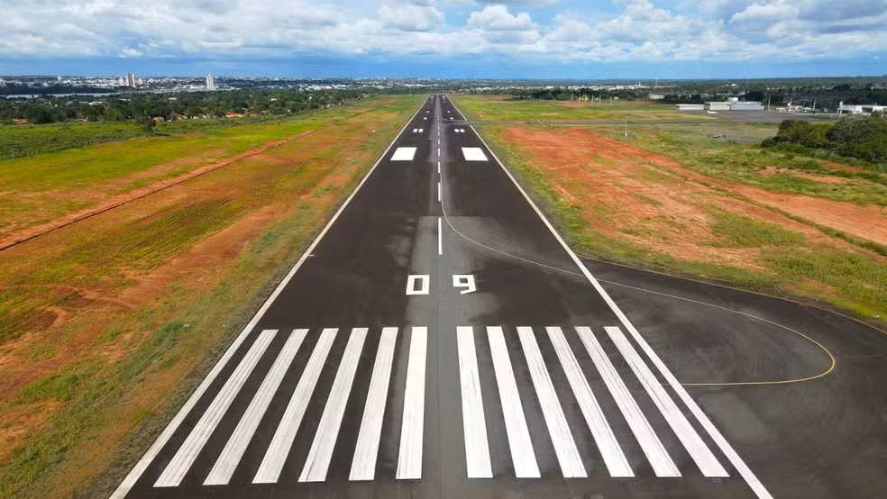 Pista do Aeroporto de Araguaína — Foto: Marcos Filho Sandes/Secom Araguaína Pista do Aeroporto de Araguaína — Foto: Marcos Filho Sandes/Secom Araguaína