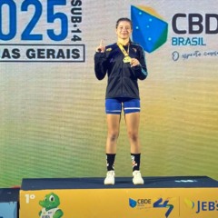 Lara Emanuelle Vasconcelos da Silva, de 14 anos, conquistou medalha de ouro inédita para o Tocantins - Foto: Vitória Pereira/Governo do Tocantins