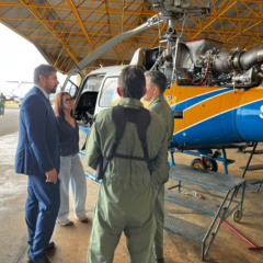 Secretário Bruno Azevedo conhece um pouco mais dos procedimentos que estão sendo realizados no "Tocantins 01" - João Guilherme Lobasz DICOM -SSP TO