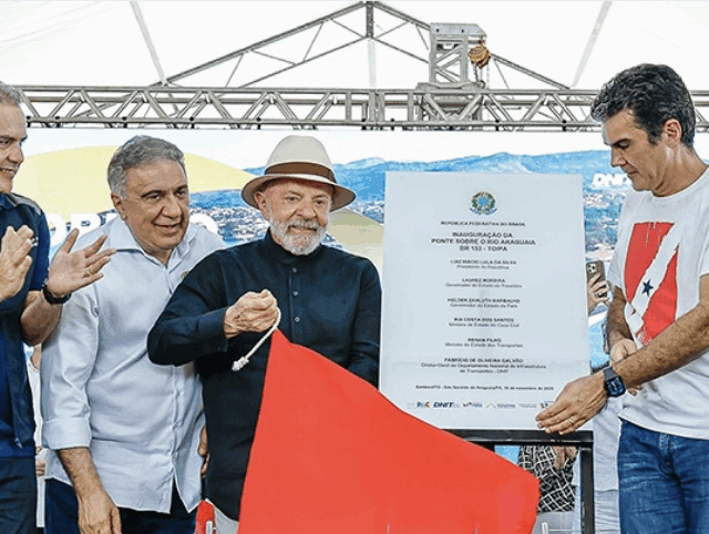 Xambioá: Lula brinca com Laurez que diz que nova ponte muda destinos: “essa obra pertence a toda nossa gente”