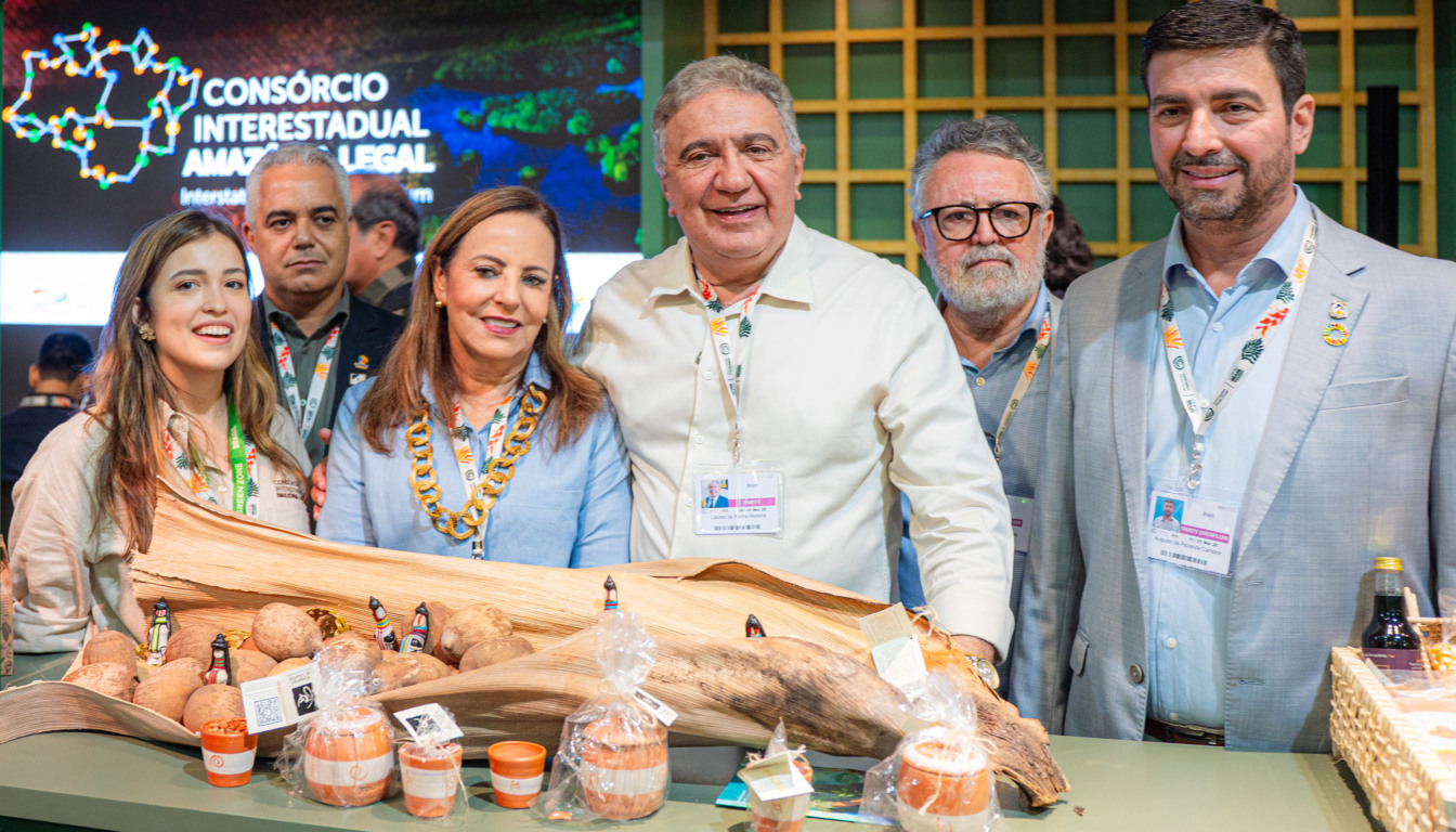 Estande do Consórcio da Amazônia Legal apresenta produtos tocantinenses que representam a identidade cultural e produtiva do estado - Foto: Bruno Maia/Governo do Tocantins