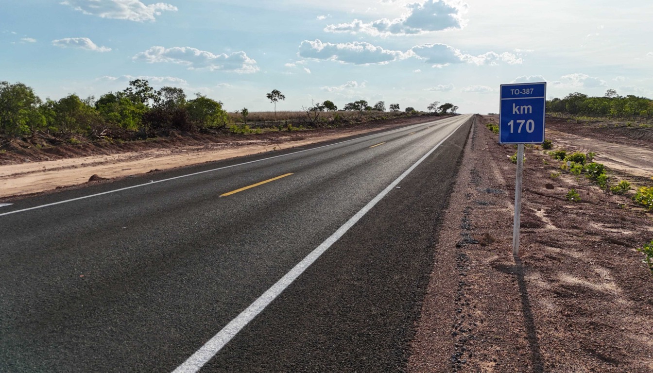 Serviços de pavimentação e sinalização estão com 99% das etapas concluídas - Foto: Inácio Neto/Governo do Tocantins
