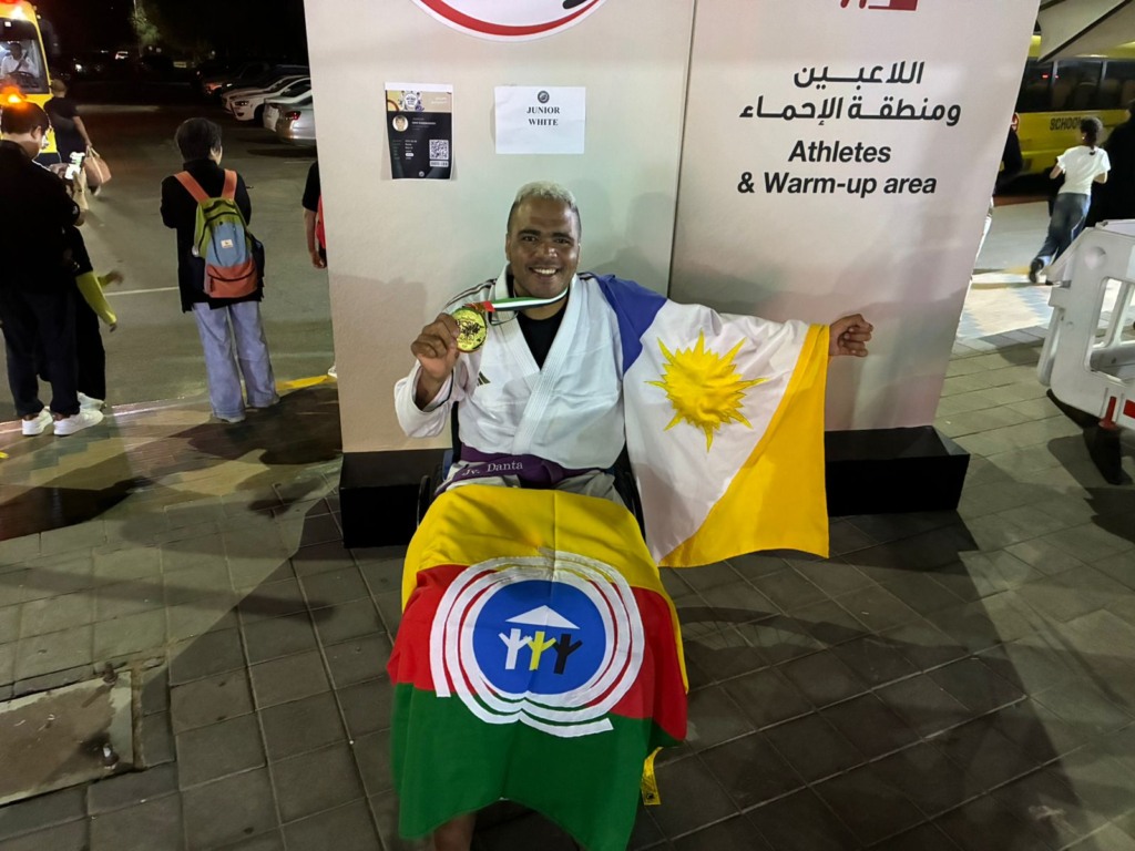 Paratleta de Araguaína, Jeverson Dantas, é campeão mundial de jiu-jitsu nos Emirados Árabes Unidos - Foto: Divulgação/Acervo Pessoal Paratleta de Araguaína, Jeverson Dantas, é campeão mundial de jiu-jitsu nos Emirados Árabes Unidos - Foto: Divulgação/Acervo Pessoal