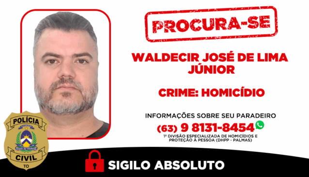 Polícia faz buscas a suspeito de matar vigilante após discussão em Palmas; Veja como denunciar!