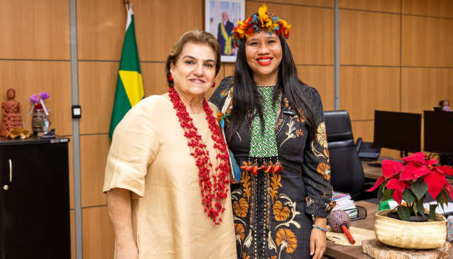 Ministra e secretária alinham parceria para fortalecer a segurança e direitos das mulheres indígenas na Ilha do Bananal
