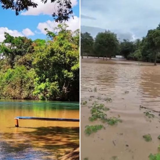 Turismo também impactado por barragem: águas cristalinas de balneário ficam  com tom marrom e invadem comércios 