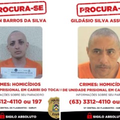 Serial killer e membro de fac&ccedil;&atilde;o seguem foragidos h&aacute; mais de 10 dias ap&oacute;s fuga de pres&iacute;dio