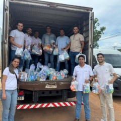 O secret&aacute;rio da Sedeem, Henrique Nesello, e o secret&aacute;rio-executivo da pasta, Fredim do Povo, participaram da entrega dos produtos &ndash; Foto Divulga&ccedil;&atilde;o