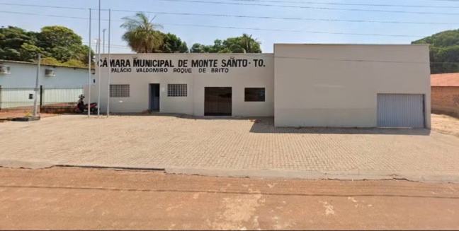 Câmara de Monte Santo do Tocantins — Foto: Reprodução/Google Street View