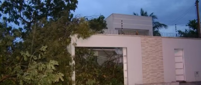 Casa de moradora na quadra Arso 151 — Foto: Reprodução/TV Anhanguera