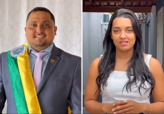 Sandrimar Alves (UB) e a sobrinha e secretária, Tauana Ferreira da Silva Moraes — Foto: Divulgação/Prefeitura de Cachoeirinha/Instagram Prefeitura de Cachoeirinha
