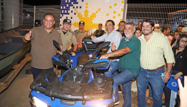 Governador Wanderlei Barbosa fortalece segurança pública na região sul do Tocantins com a entrega de equipamentos - Foto: Esequias Araújo/Governo do Tocantins