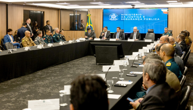 Governo do Tocantins participou de reunião no Ministério da Justiça, para debater o fortalecimento das políticas nacionais de segurança pública - Vinícius Santa Rosa/Governo do Tocantins