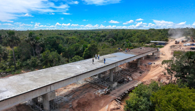 Obras da Ponte Caracol avançam e já alcançam 75% de execução na TO-110, no Jalapão - foto: Manuel Lacerda/Governo do Tocantins