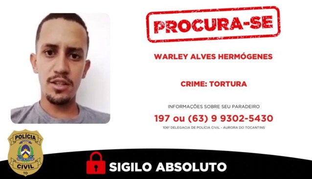 Homem é procurado por torturar enteado com fio elétrico no interior do TO