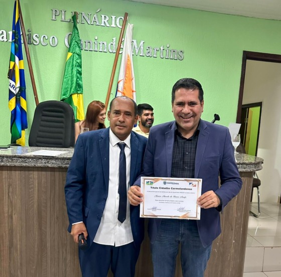 No aniversário de Carmolândia, Marcus Marcelo recebe título de cidadão e anuncia novos recursos