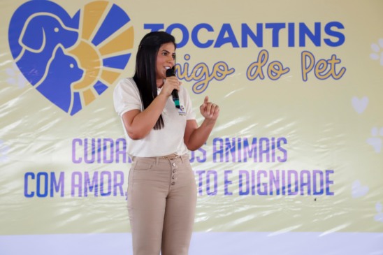 Primeira-dama Karynne Sotero apoia a causa animal e é madrinha do Programa Tocantins Amigo do Pet - Foto: Louise Maria
