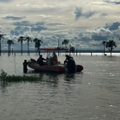 Homem morreu afogado na Praia dos Buritis, em Palmas (TO) &mdash; Foto: Divulga&ccedil;&atilde;o/Bombeiros