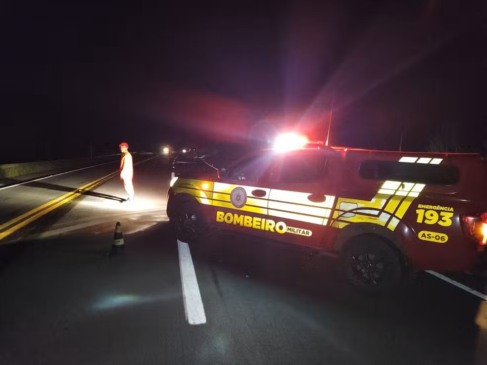 Homem morre após ser atropelado na BR-153, em Wanderlândia — Foto: Bombeiros/Divulgação