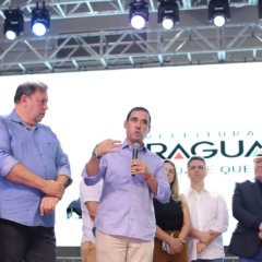 Vicentinho J&uacute;nior participa da inaugura&ccedil;&atilde;o de Centro de Eventos e defende: "N&atilde;o se pode discutir o Tocantins sem ouvir Aragua&iacute;na"