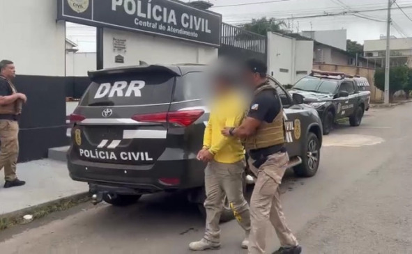 Um dos suspeitos foi preso no local de trabalho, em Araguaína - Foto: DICOM SSP TO 