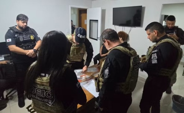 Polícia Civil do Tocantins realiza operação contra esquema de extorsão em Montes Claros (MG) — Foto: Divulgação/PCTO