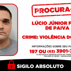 Informa&ccedil;&otilde;es do paradeiro do investigado podem ser n&uacute;mero (63) 3901-7490; o anonimato &eacute; garantido - Foto: Dicom SSP/TO