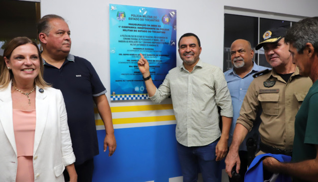 Governador Wanderlei Barbosa inaugura a sede da 1ª Companhia Independente de Polícia Militar em Formoso do Araguaia, reforçando a segurança pública na região sul do estado - Foto: Adilvan Nogueira/Governo do Tocantins