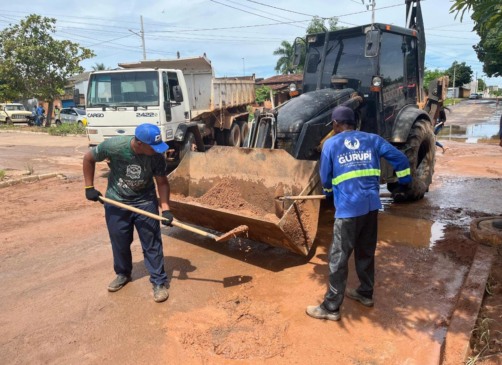 Força-tarefa é montada após córrego transbordar e afetar famílias em Gurupi
