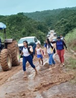 Chuvas deixam trecho da BR-010 entre Itacaj&aacute; e Santa Maria praticamente intrafeg&aacute;vel e alunos tamb&eacute;m sofrem impacto