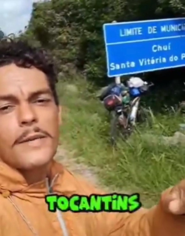 Do Tocantins ao fim do mundo: jovem pedala 7 mil km rumo a Ushuaia e já chega ao Uruguai