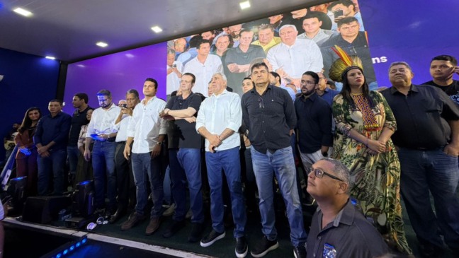 Narubia Werreria compôs palanque no evento de hoje, porém não discursou