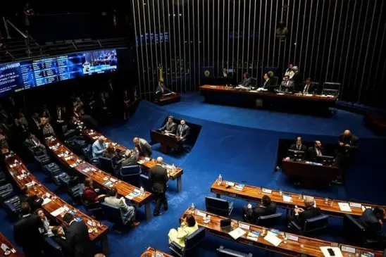 
Vista do plenário do Senado Federal, em Brasília — Foto: REUTERS/Mateus Bonomi