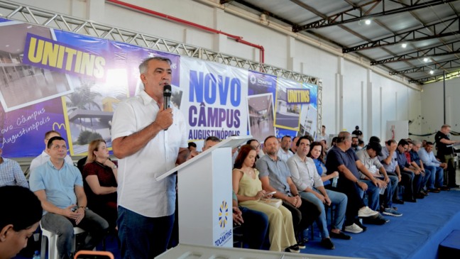 Amélio Cayres destaca luta histórica pela Unitins durante ordem de serviço para novo campus em Augustinópolis